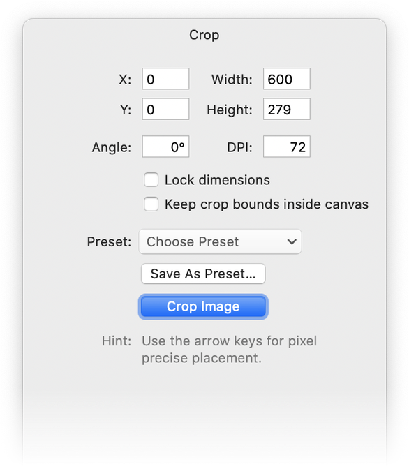 crop tool for mac